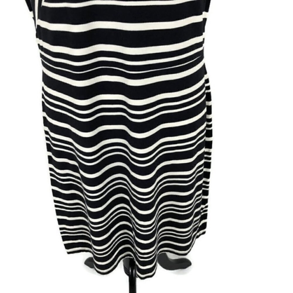 Cremieux Midi Sheath Dress Striped Size Large Nautical Theme - Picture 3 of 7